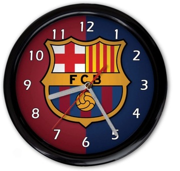 Настенные часы FC BARCELONA Football бесшумный механизм