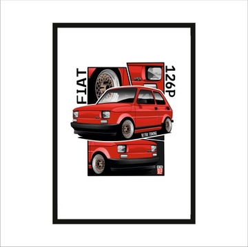 Картина на стену ретро тюнинг Fiat 126p Маляр