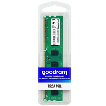 Оперативная память DDR3 Goodram 8 ГБ DDR3 1600 МГц CL11 DIMM для ПК