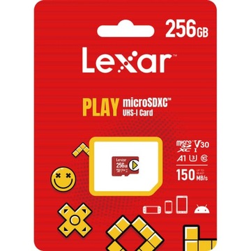 ПАМЯТЬ MICRO SDXC 256GB UHS-I/PLAY LMSPLAY256G-BNNNG LEXAR