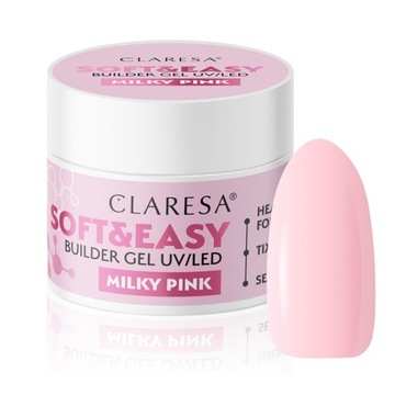 CLARESA Milky Pink 45g Soft & EASY будівельний гель