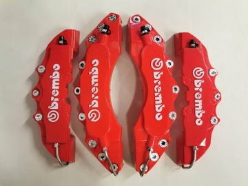 3D накладки на тормозные суппорты BREMBO M S Красный
