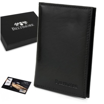 Шкіряний тонкий гаманець для документів, вертикальний тримач для карт Beltimore