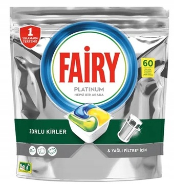 Капсулы для посудомоечной машины FAIRY Platinium Lemon 60+15