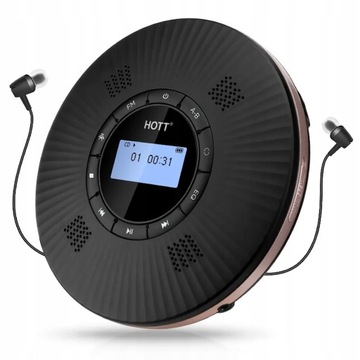 CD-плеер портативный discman Bluetooth AUX колонки, FM-передатчик, HiFi