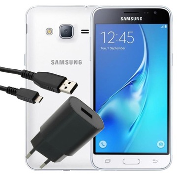 Мінімалістичний смартфон Samsung J3 NFC білий зарядний пристрій безкоштовно
