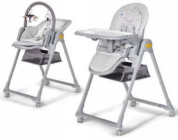 Дитячий стільчик для годування KINDERKRAFT LASTREE 3w1grey