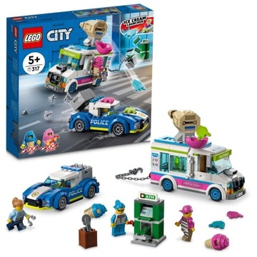 LEGO City Police 2x автомобиль полицейская машина и фургон погоня ограбление банка