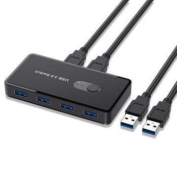 KVM Switcher USB 3.0 4 порта до 2 компьютеров концентратор адаптер