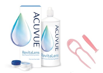 Жидкость для линз Acuvue RevitaLens 100 мл + пинцет бесплатно