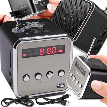 БЕЗДРОТОВИЙ ДИНАМІК ПОРТАТИВНИЙ МІНІ FM-РАДІО LED BLUETOOTH MP3 USB MICROSD