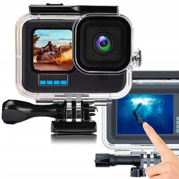 Подводный водонепроницаемый сенсорный корпус 50 м для камер GoPro Hero 12 11 10 9