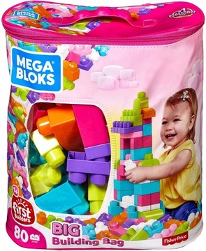 MEGA BLOKS МОЇ ПЕРШІ БЛОКИ 80EL CYP72 РОЖЕВИЙ