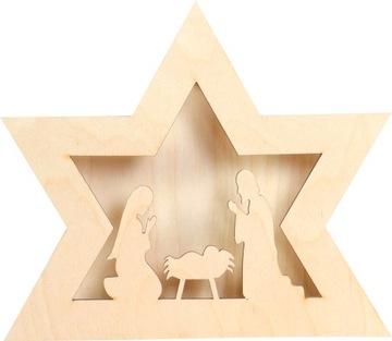 Деревянная Вифлеемская кроватка LED святая звезда