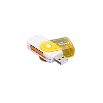 Мульти microSD кард-ридер карманный нож USB SD SDHC SD SDXC желтый белый