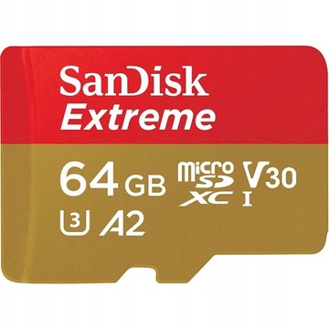 Карта памяти SanDisk Extreme 64 ГБ microSDXC