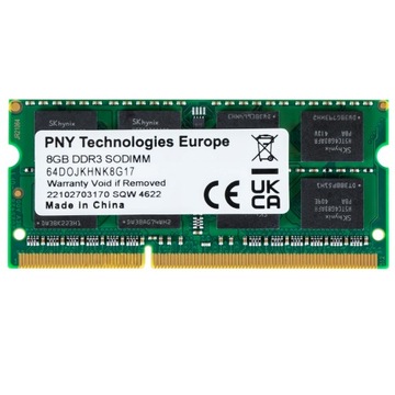 Пам'ять ноутбука hynix PNY 8GBDDR3L 1.35 V 1600MHz