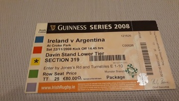 Регби, Ирландия-Аргентина , 2008 год