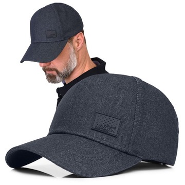 Бейсболка мужская джинсовая бейсболка модная темно-синяя Pako Jeans
