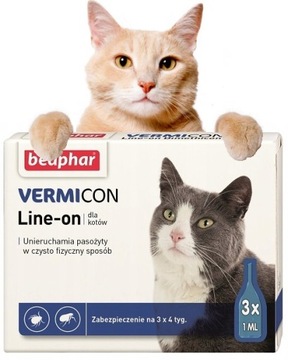 Vermicon кішка краплі кліщі блохи комарів 3SZX1ML
