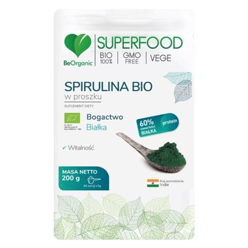 BeOrganic SPIRULINA Bio органический порошок 200 г