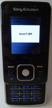 Sony Ericsson t303 справний без ru чорний без замків + зарядний пристрій + акумулятор