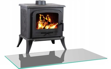 Скляна основа загартоване скло для каміна 120x60 захист від іскор