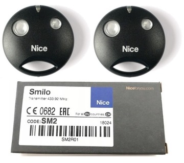 2x пульт дистанционного управления NICE SMILO SM2 новый оригинальный аккумулятор