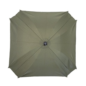 Универсальный квадратный зонтик для коляски оливковый УФ