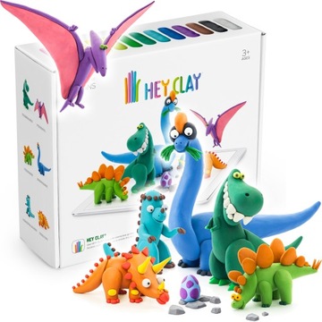 HEY CLAY Dinosaur пластичная масса 18 цветов + приложение