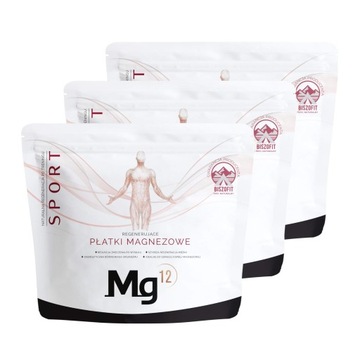Хлопья магния Mg12 спорт для восстановления ванны после тренировки 3x 4kg 12kg