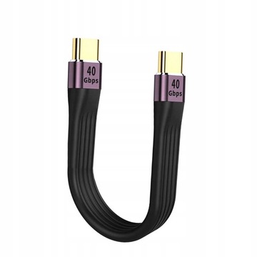 Короткий кабель USB C 100w 0.5 ft 40gbps Transfer