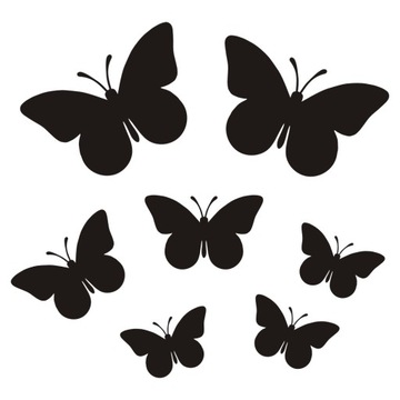 Самоклеючі метелики лист 25pcs вибір кольору мат