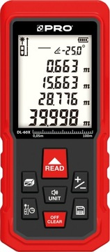 ЛАЗЕРНЫЙ ДАЛЬНОМЕР DL60X PRO 60M КРАСНЫЙ