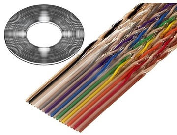 Ленточный кабель, кабель Cu, 34x28awg, r,: 1.27 mm, PVC