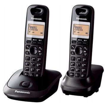 Panasonic KX-TG2512 телефон 2 наушники черный ЖК-дисплей