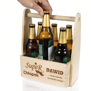 Подарок на день рождения переноска коробка пиво гравер