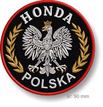 Термо-патч-Honda Польща-емблема 90 мм вишивка