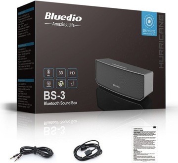 Динамік Bluedio BS-3, Bluetooth v4. 1, Чорний