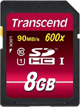 TRANSCEND Ultimate 8GB SDHC UHS-I Card Class10 90MB / s MLC