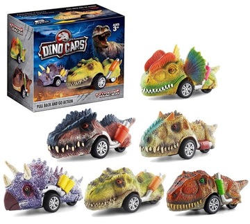 Мега набір іграшкових автомобілів динозаври 6 шт. Діно автомобілі динозавр автомобілі