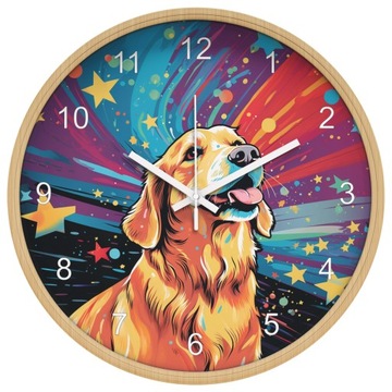 Плавні безшумні дитячі настінні годинники собачка 25 см