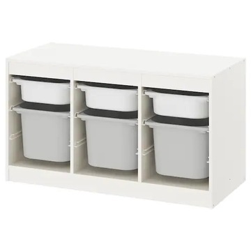 TROFAST книжный шкаф белый + контейнеры для игрушек IKEA #2