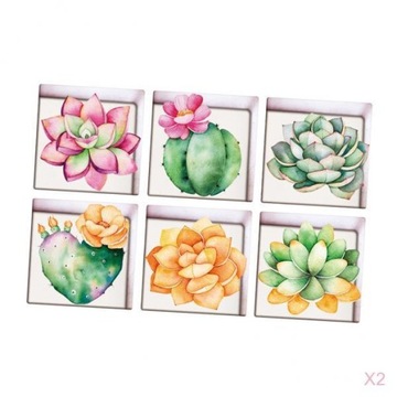 12pcs 13x13cm 3D ефект проти ковзання сукулентний завод