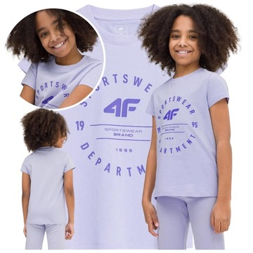 футболка для дівчаток дитяча 4F футболка для дівчаток бавовна wf R. 164