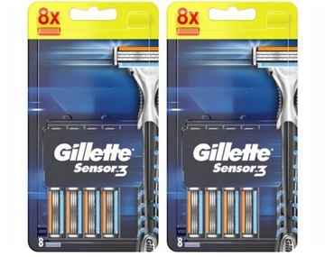 Gillette Blue 3 сенсор картриджи лезвия 16 шт