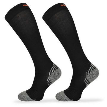 SSC довгі компресійні шкарпетки для бігу чорні