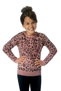 Теплый элегантный пуловер леопардовый свитер * 146
