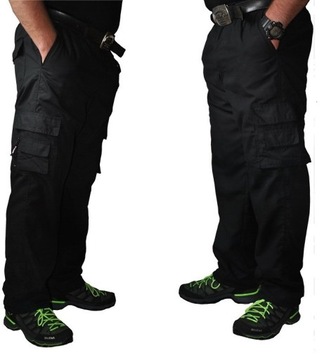 Полотняні робочі штани-карго чорний пояс 90см M