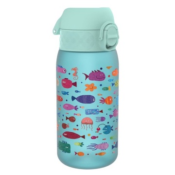 Бутылка для воды с мундштуком для рыбы с рисунками Медуза Морской конек ION8 0,35 л